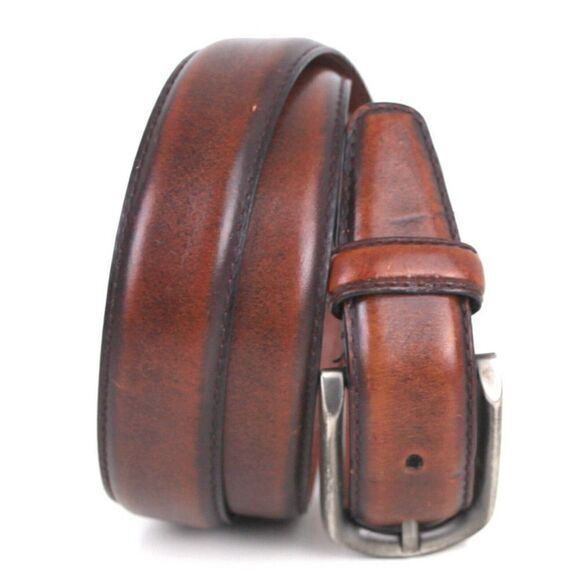 DOCKERS BROWN GENUINE LEATHER 1 1/8"Wd CASUAL DRESS MEN'S BELT Sz 38/95 (T98 - Picture 1 of 11